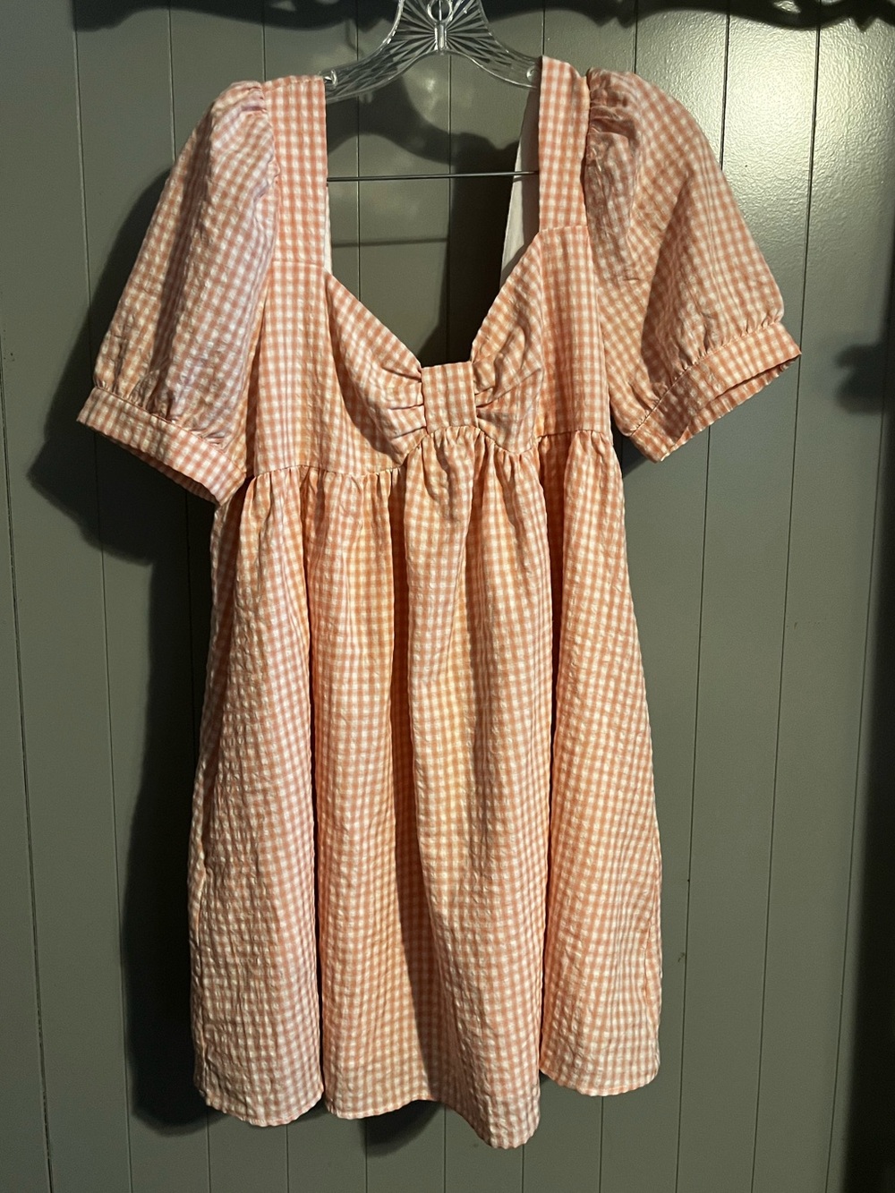 Pink Lily super cute pink gingham midi summer dress